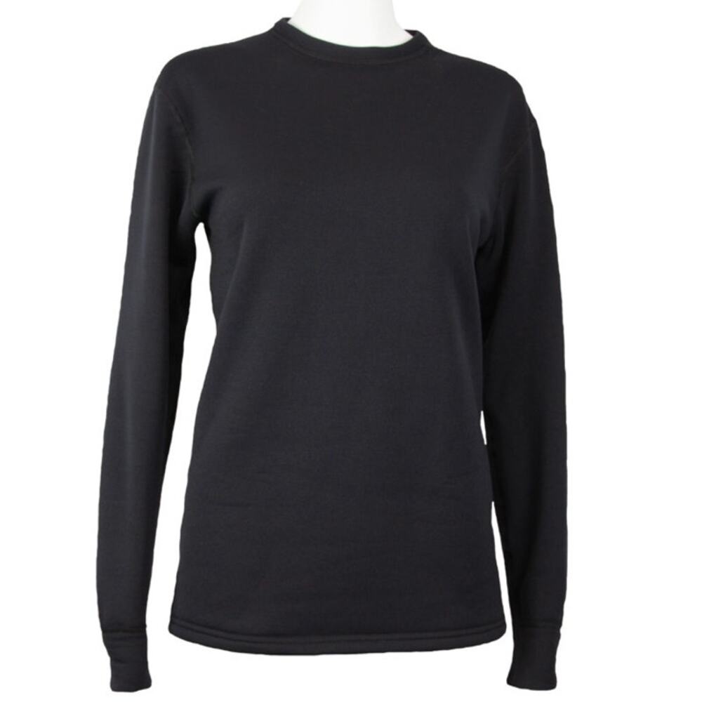 POLARTEC Black Long Sleeve Insulated Winter Performance Base Layer ~ Size LARGE